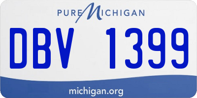 MI license plate DBV1399