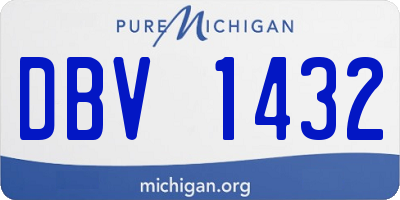 MI license plate DBV1432
