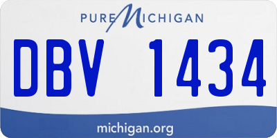 MI license plate DBV1434