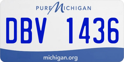 MI license plate DBV1436