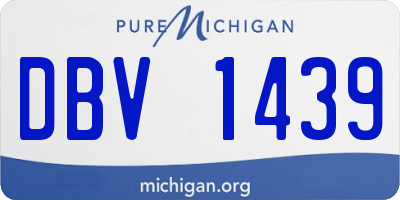 MI license plate DBV1439