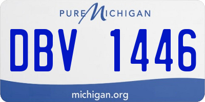 MI license plate DBV1446