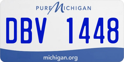 MI license plate DBV1448