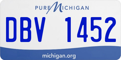 MI license plate DBV1452