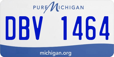 MI license plate DBV1464