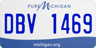 MI license plate DBV1469