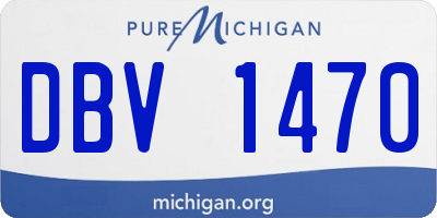 MI license plate DBV1470