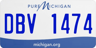 MI license plate DBV1474