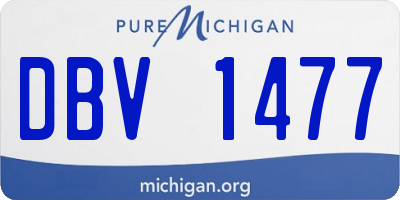 MI license plate DBV1477