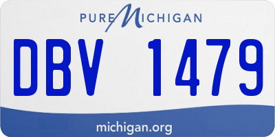 MI license plate DBV1479
