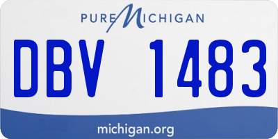 MI license plate DBV1483