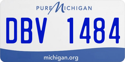 MI license plate DBV1484