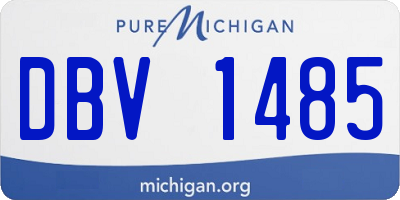 MI license plate DBV1485