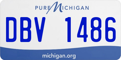 MI license plate DBV1486