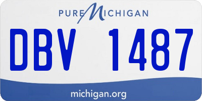 MI license plate DBV1487