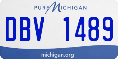 MI license plate DBV1489