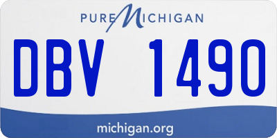 MI license plate DBV1490