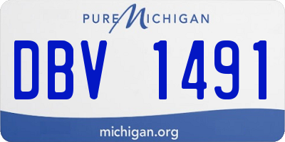 MI license plate DBV1491
