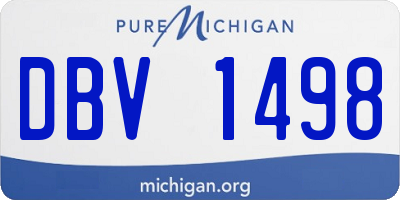 MI license plate DBV1498