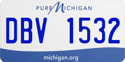 MI license plate DBV1532