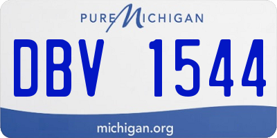 MI license plate DBV1544