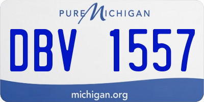 MI license plate DBV1557
