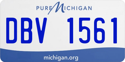 MI license plate DBV1561