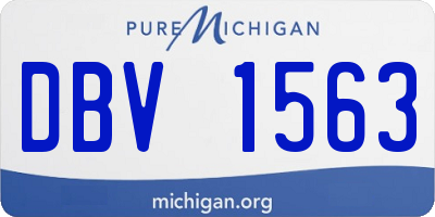 MI license plate DBV1563
