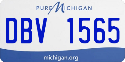 MI license plate DBV1565