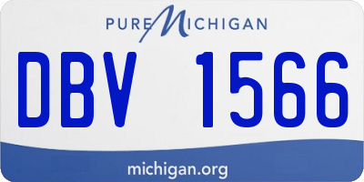 MI license plate DBV1566