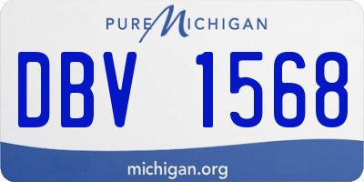 MI license plate DBV1568
