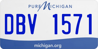 MI license plate DBV1571