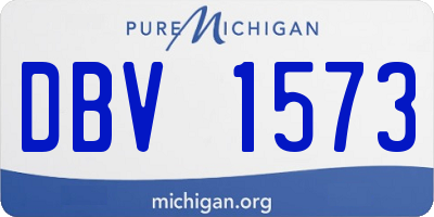 MI license plate DBV1573