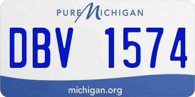 MI license plate DBV1574