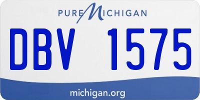 MI license plate DBV1575