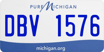 MI license plate DBV1576