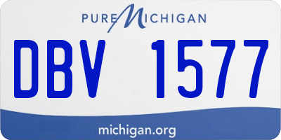MI license plate DBV1577