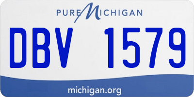 MI license plate DBV1579