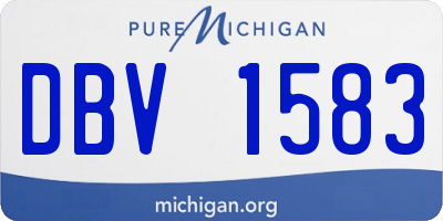 MI license plate DBV1583