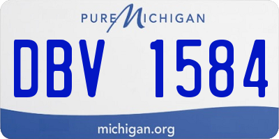 MI license plate DBV1584