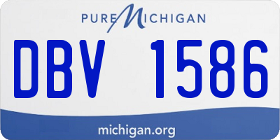 MI license plate DBV1586