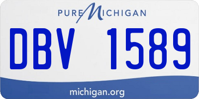 MI license plate DBV1589