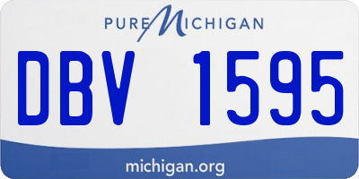 MI license plate DBV1595