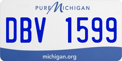 MI license plate DBV1599
