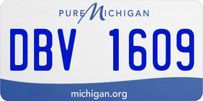 MI license plate DBV1609