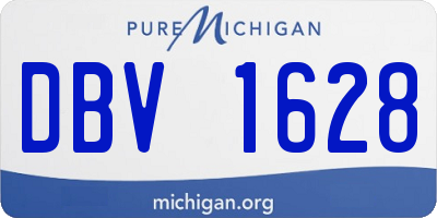 MI license plate DBV1628