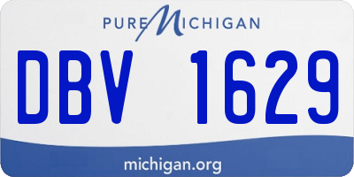MI license plate DBV1629