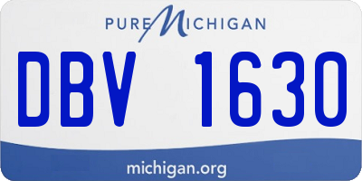 MI license plate DBV1630