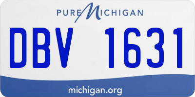 MI license plate DBV1631