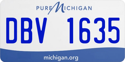 MI license plate DBV1635